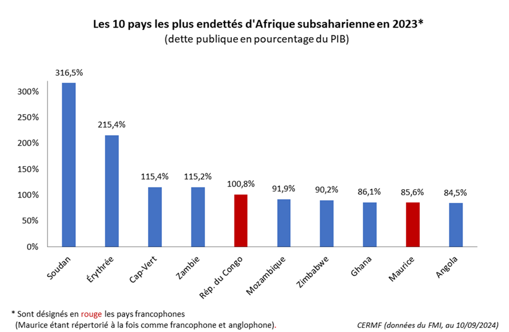 Les 10 pays les plus endettés d'Afrique subsaharienne en 2023